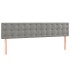 Cama box spring con colchón terciopelo gris claro 200x200