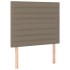 Cama box spring con colchón tela gris taupe 100x200
