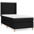 Cama box spring con colchón tela negro 100x200