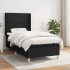 Cama box spring con colchón tela negro 100x200