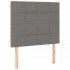 Cama box spring con colchón tela gris oscuro 90x190