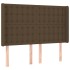 Cama box spring con colchón tela marrón oscuro 140x200