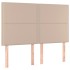 Cama box spring con colchón cuero sintético capuchino