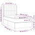 Cama box spring con colchón terciopelo azul oscuro 90x190