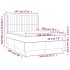Cama box spring con colchón terciopelo rosa 140x200