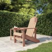 Silla de jardín Adirondack HDPE marrón