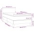 Cama box spring con colchón y LED tela azul 80x200