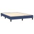 Cama box spring con colchón y LED tela azul 140x190