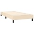 Cama box spring colchón y luces LED tela color crema 90x190