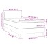 Cama box spring colchón y luces LED tela color crema 90x190