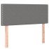 Cama box spring colchón y luces LED tela gris oscuro 100x200