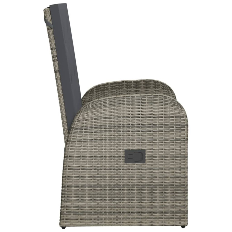 Sillones de jardín reclinables con cojines 2 uds ratán PE