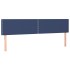 Cama box spring colchón y luces LED tela azul 200x200