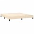 Cama box spring colchón y luces LED tela crema 160x200