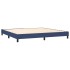 Cama box spring colchón y luces LED tela azul 200x200