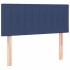 Cama box spring colchón y luces LED tela azul 90x190