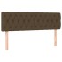 Cama box spring colchón luces LED tela marrón oscuro 140x190