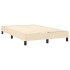 Cama box spring con colchón y LED tela crema 120x200
