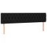Cama box spring colchón y luces LED tela negro 200x200
