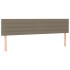 Cama box spring con colchón LED tela gris taupe 160x200