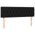 Cama box spring colchón y luces LED tela negro 140x190