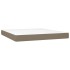 Cama box spring con colchón LED tela gris taupe 160x200