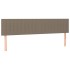 Cama box spring con colchón LED tela gris taupe 160x200