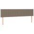 Cama box spring con colchón LED tela gris taupe 200x200