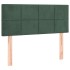 Cama box spring colchón y LED terciopelo verde oscuro