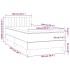 Cama box spring colchón y LED terciopelo gris oscuro 100x200
