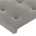 Cama box spring colchón y LED terciopelo gris claro 140x190