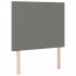 Cama box spring con colchón y LED tela gris oscuro 120x200