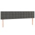 Cama box spring colchón y LED terciopelo gris oscuro 180x200