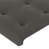 Cama box spring colchón y LED terciopelo gris oscuro 180x200