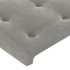 Cama box spring colchón y LED terciopelo gris claro 140x200