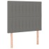 Cama box spring colchón y luces LED tela gris oscuro 100x200