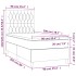 Cama box spring colchón y luces LED tela gris taupe 90x200