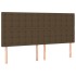 Cama box spring colchón luces LED tela marrón oscuro