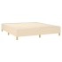 Cama box spring colchón y luces LED tela crema 180x200