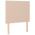 Cama box spring colchón LED cuero sintético capuchino 90x190
