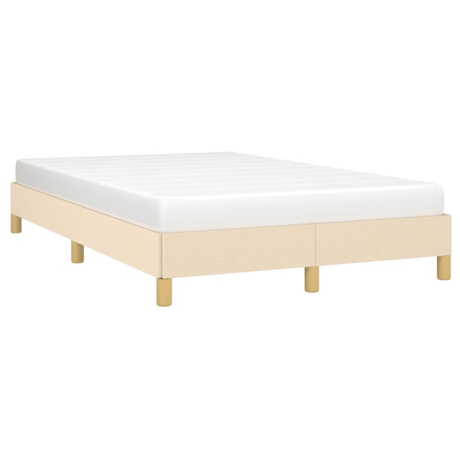 Estructura de cama tela crema 120x190