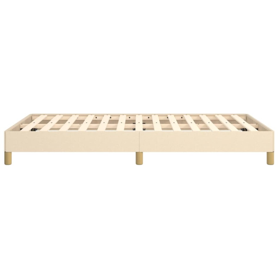 Estructura de cama tela crema 120x190