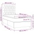 Cama box spring colchón y LED terciopelo negro 100x200