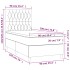 Cama box spring colchón y LED terciopelo gris claro 90x190