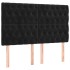 Cama box spring colchón y LED terciopelo negro 140x200