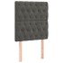 Cama box spring colchón y LED terciopelo gris oscuro 90x200