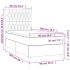 Cama box spring colchón y LED terciopelo gris oscuro 90x200