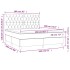 Cama box spring colchón y LED terciopelo gris claro 160x200