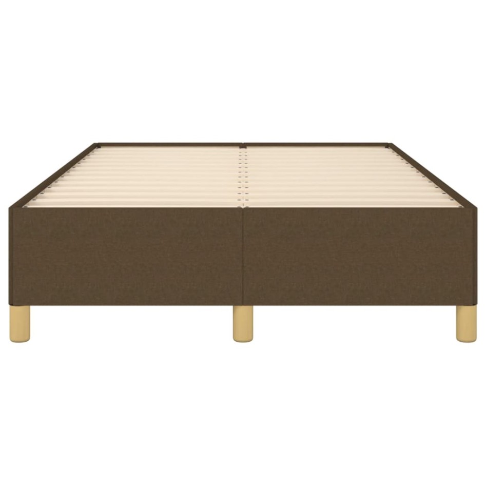 Estructura de cama tela marrón oscuro 120x190