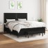Cama box spring con colchón tela negro 160x200